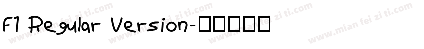 F1 Regular Version字体转换